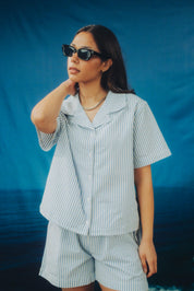 Striped Short PJ Set