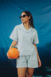 Striped Short PJ Set