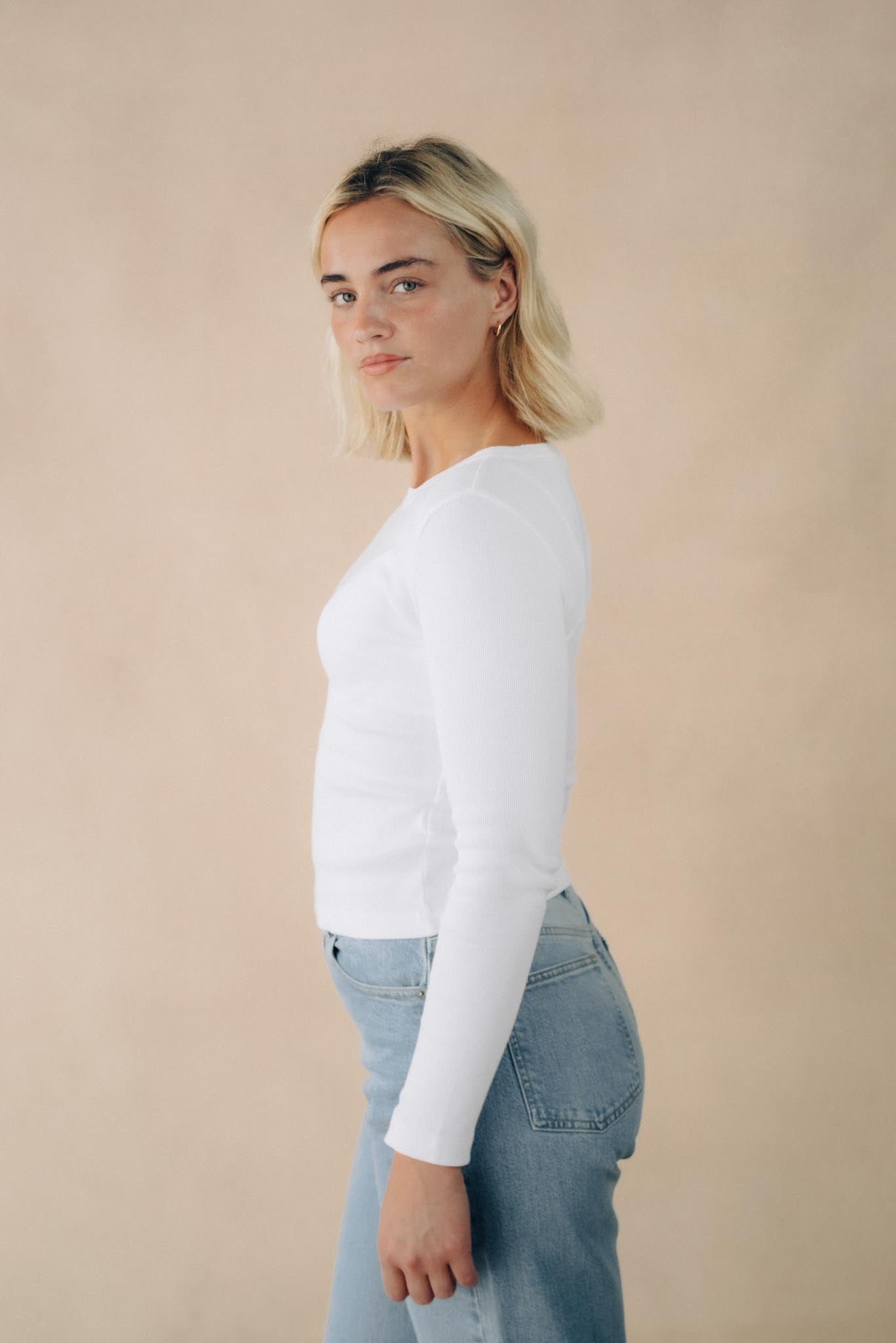Ribbed Long Sleeve T-shirt
