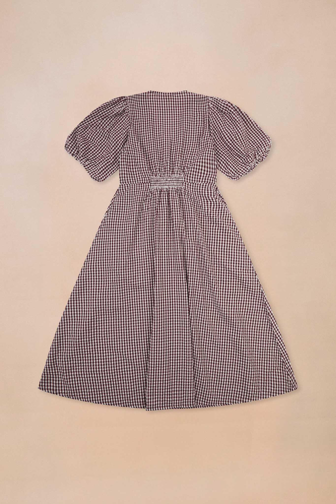 Puff Sleeve Midi Dress