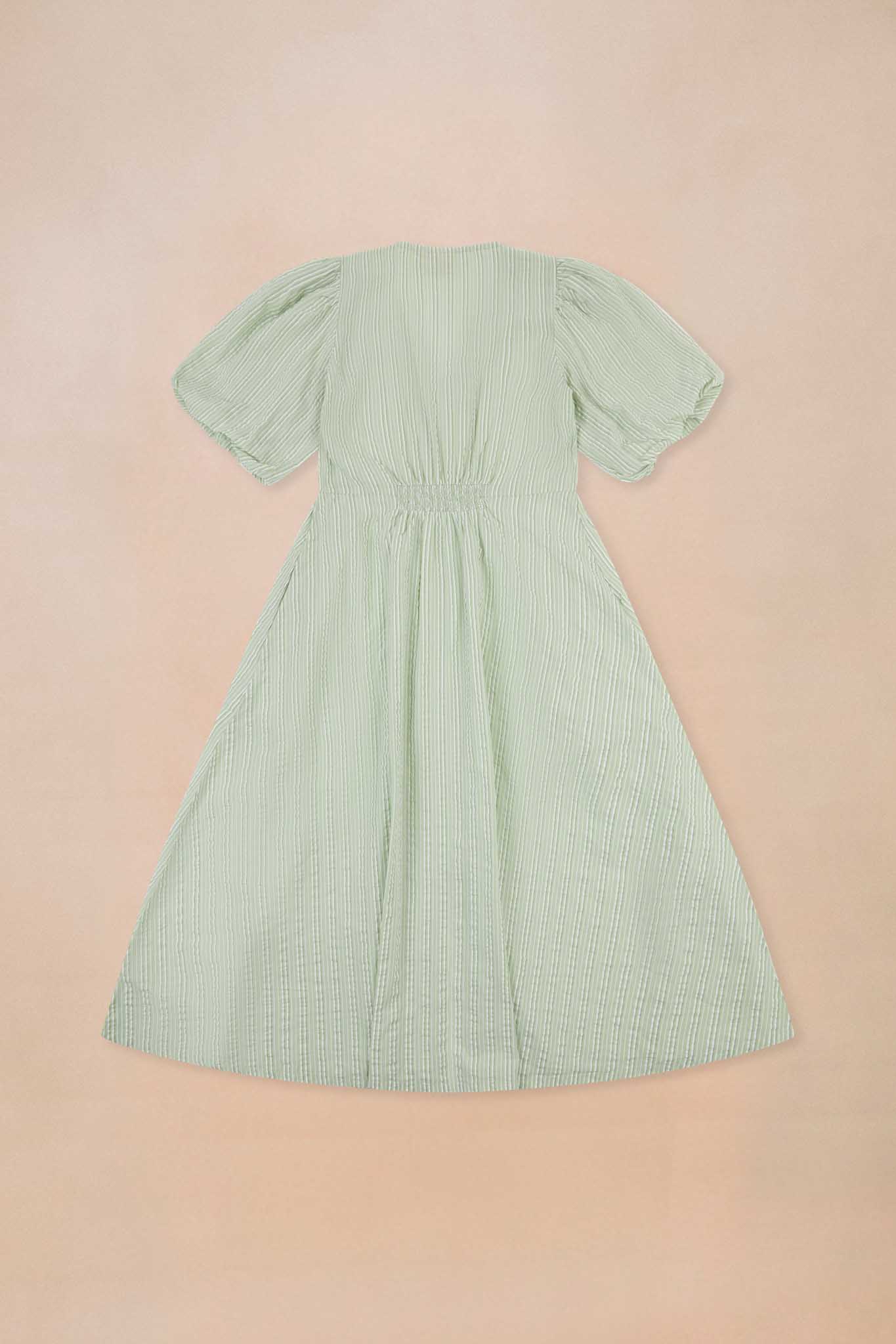 Puff Sleeve Midi Dress