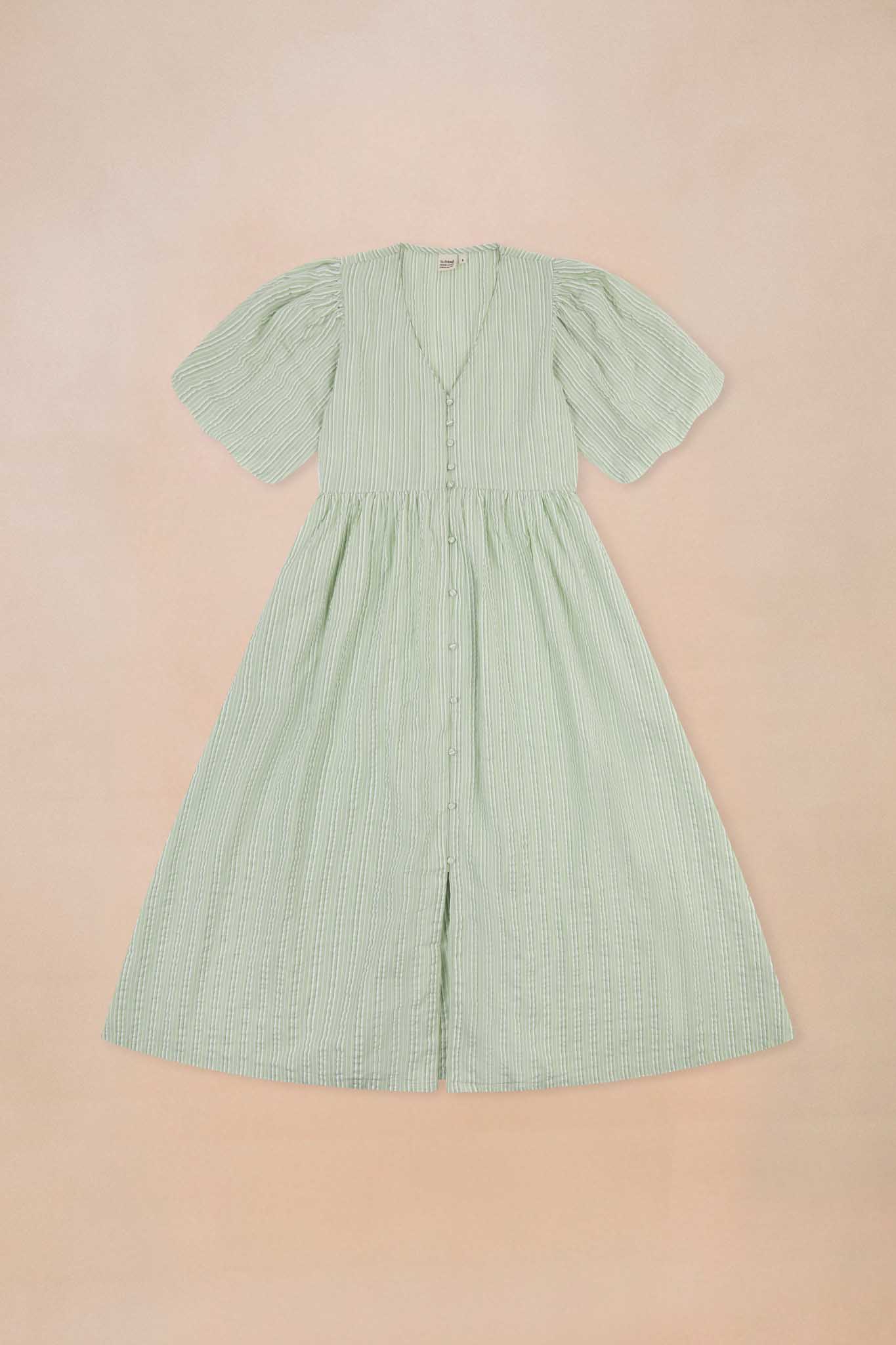 Puff Sleeve Midi Dress