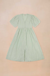 Puff Sleeve Midi Dress