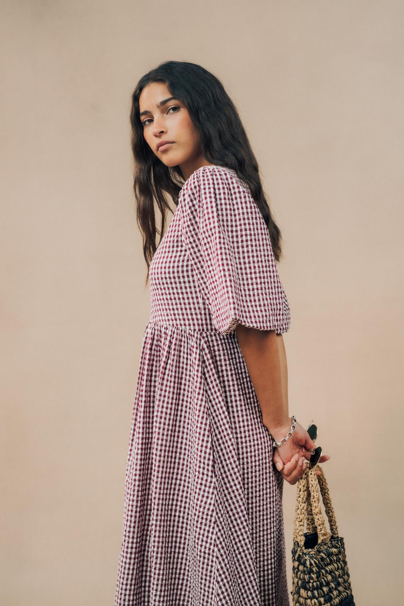 ethical-sustainable-puff-sleeve-midi-dress-berry-gingham-3.jpg