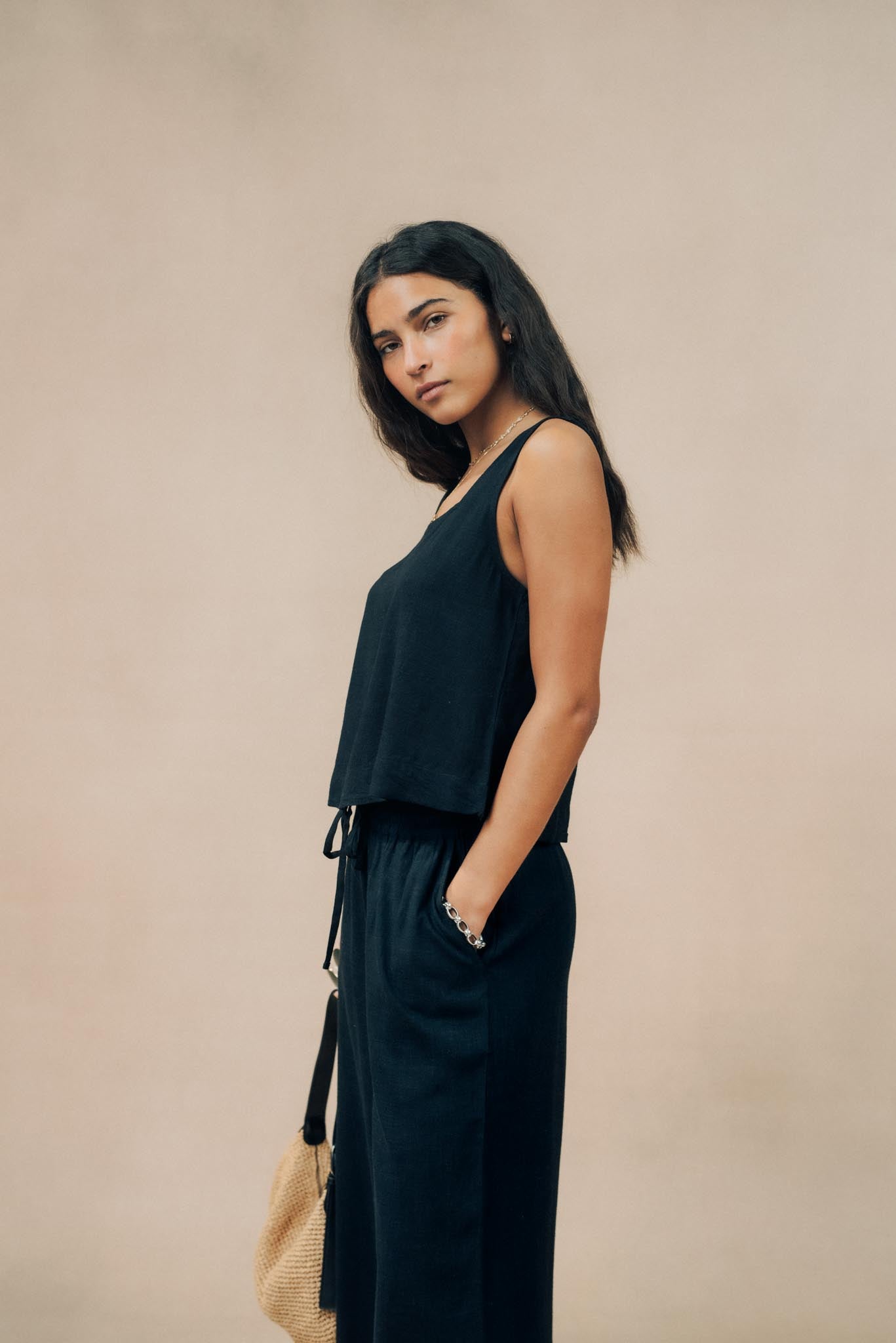 Linen EcoVero™️ Wide Leg Trouser