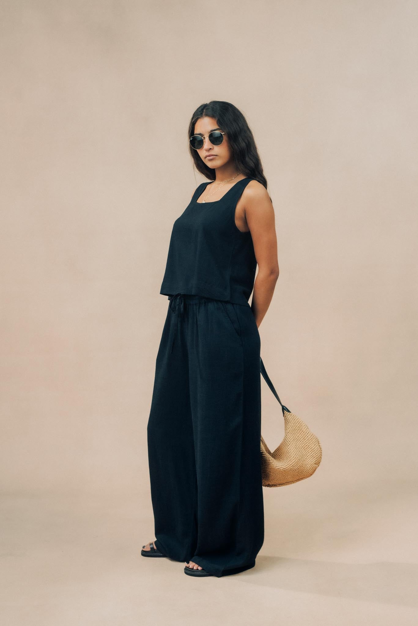 Linen EcoVero™️ Wide Leg Trouser