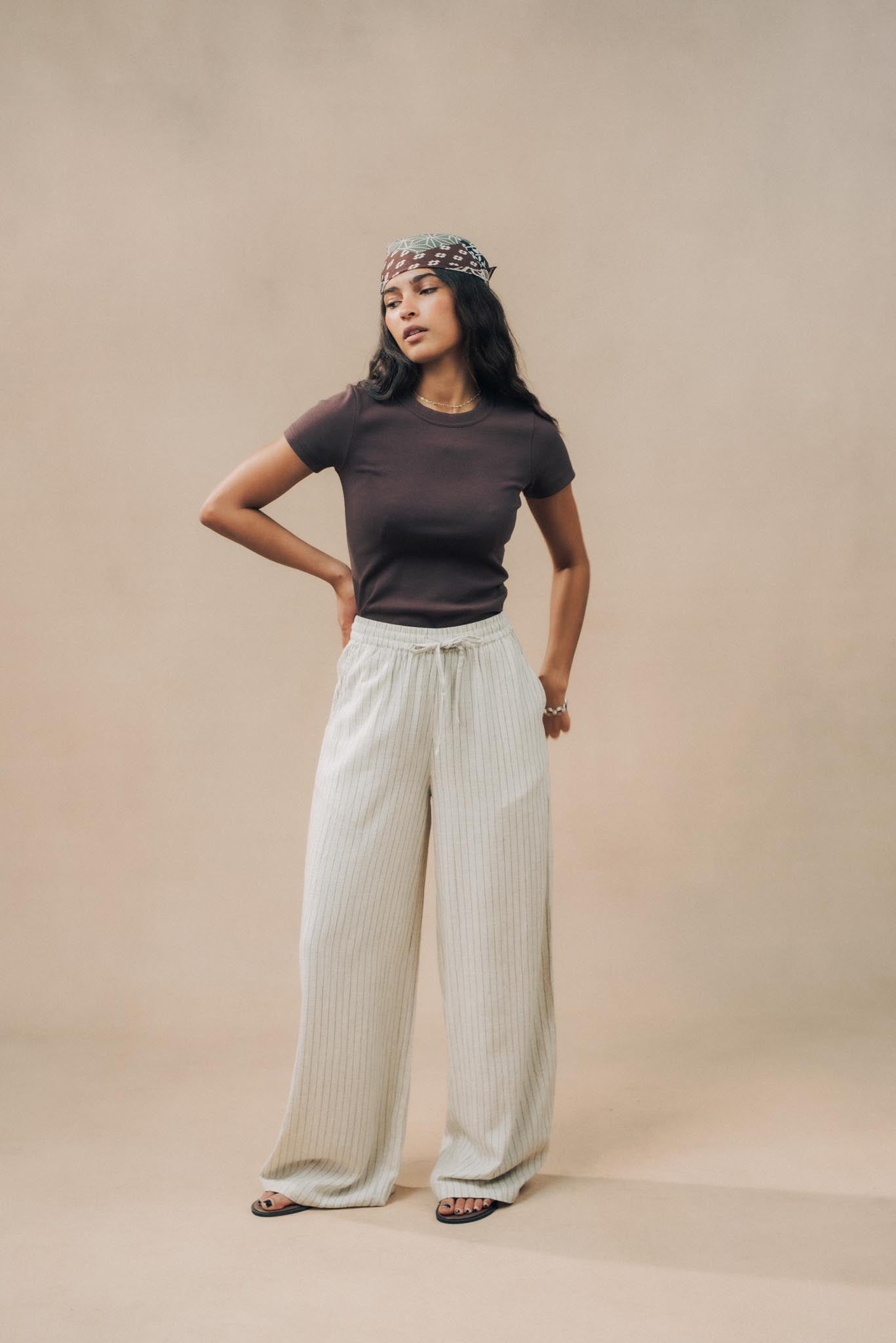 Linen EcoVero™️ Wide Leg Trouser