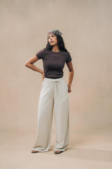 Linen EcoVero™️ Wide Leg Trouser