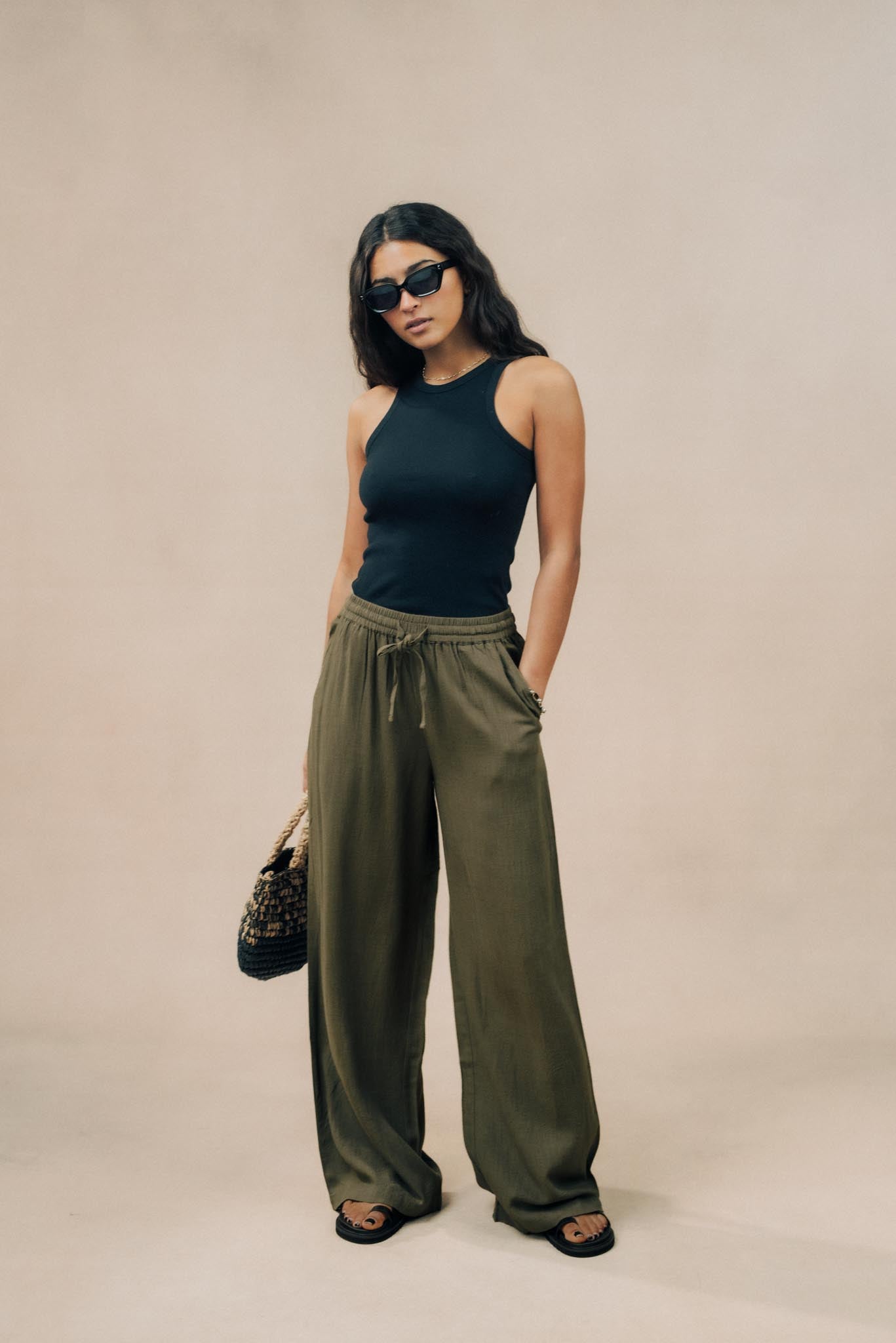 Linen EcoVero™️ Wide Leg Trouser