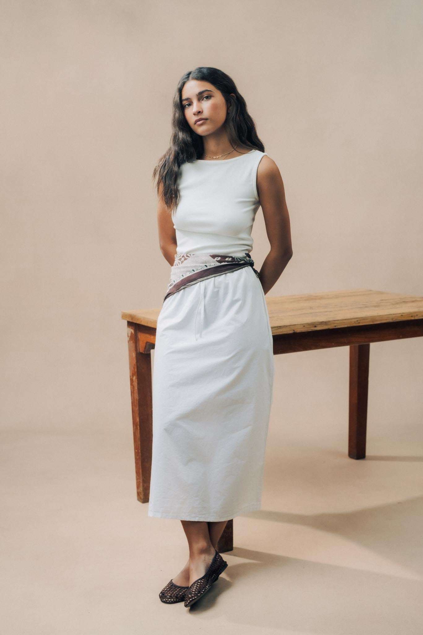 A-Line Midi Skirt