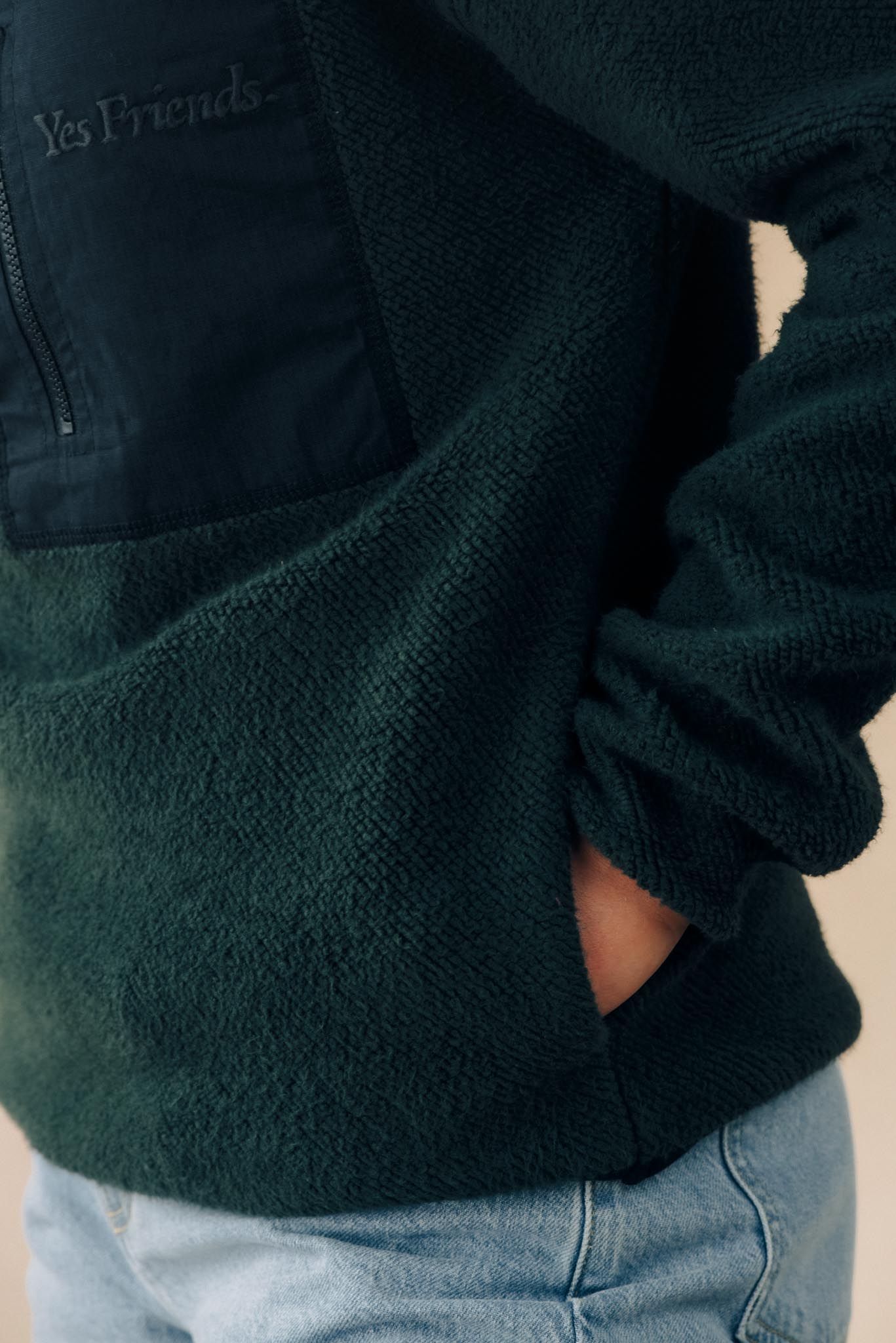 Unisex Popper Neck Fleece