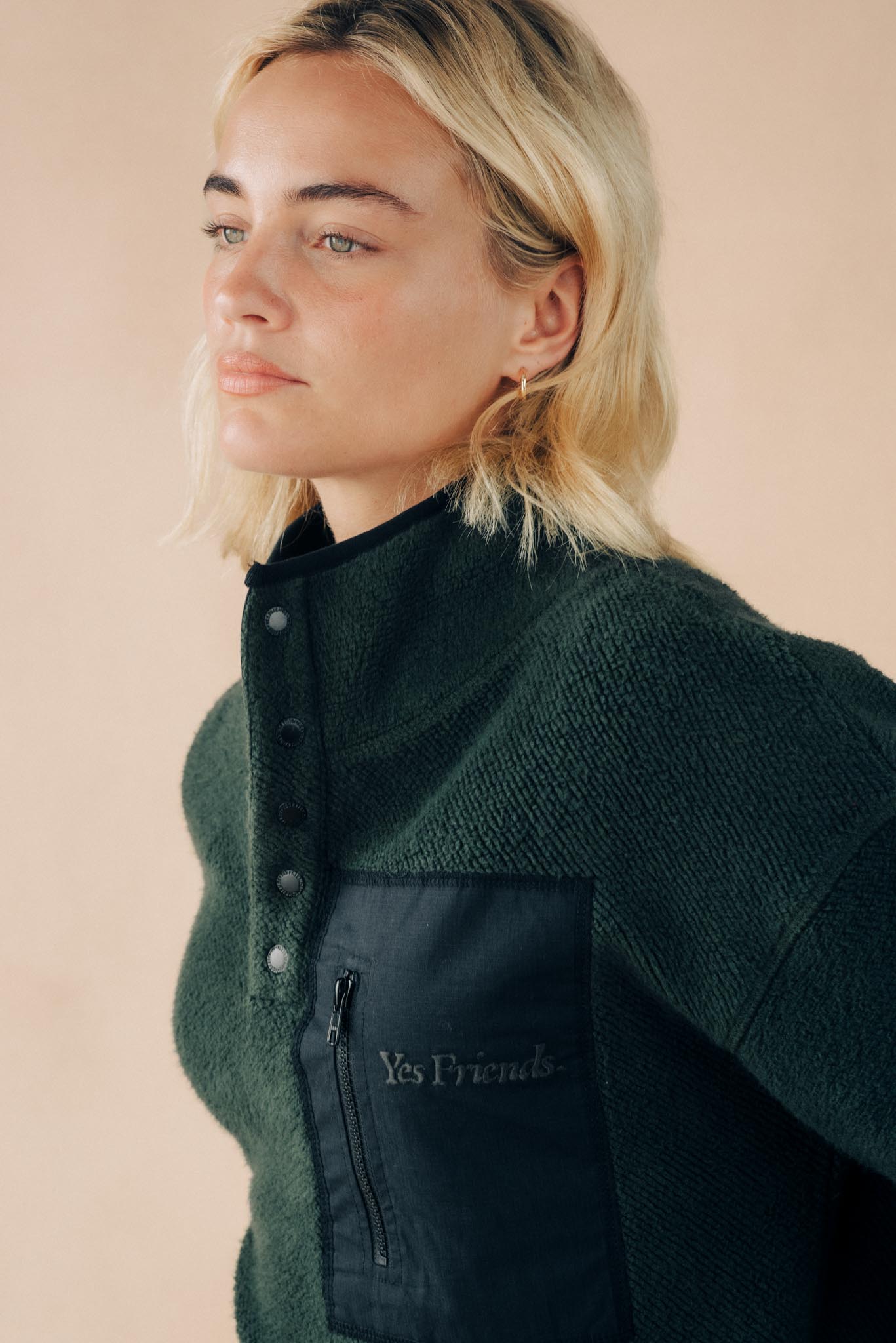 Unisex Popper Neck Fleece