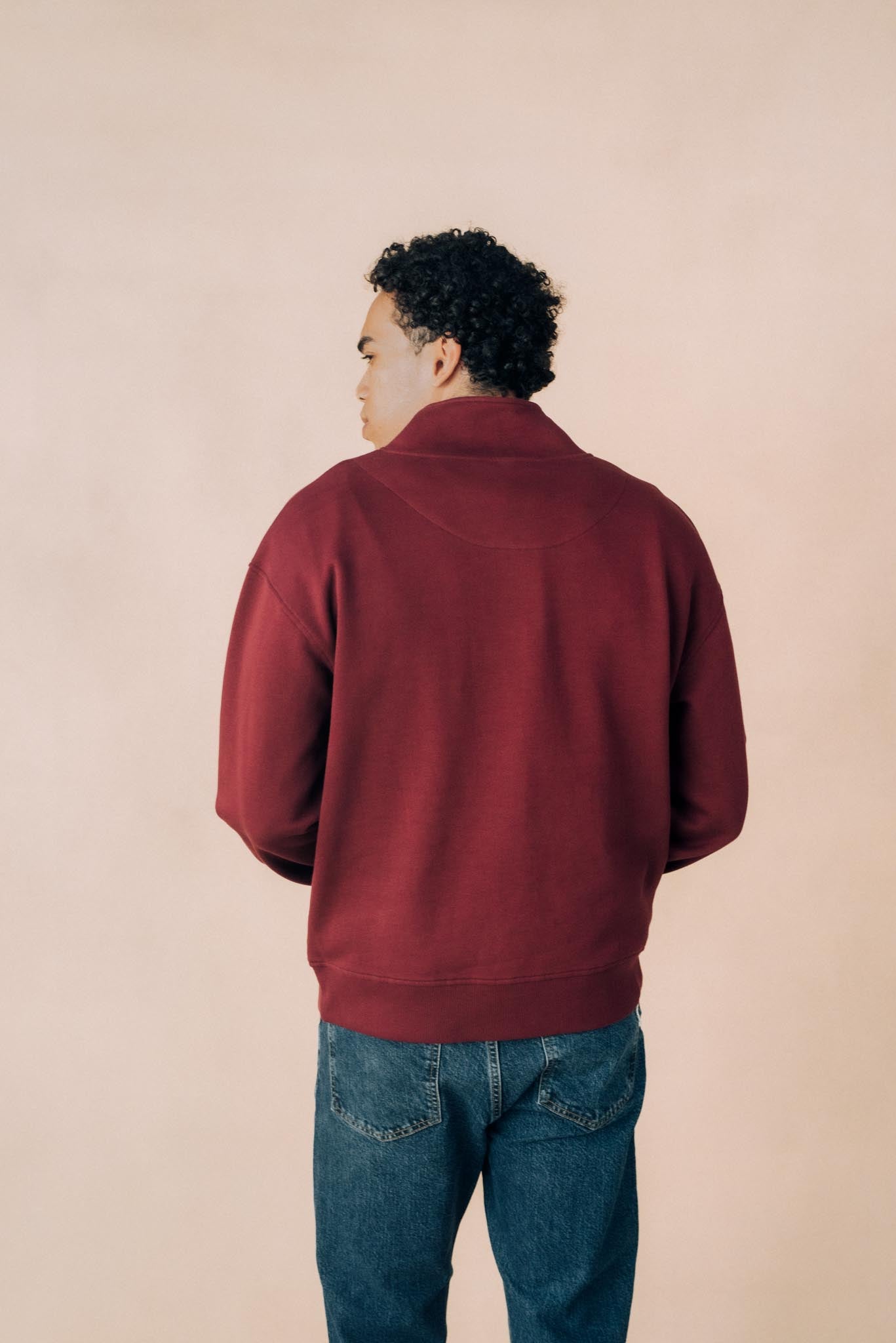 ethical-sustainble-unisex-organic-quarter-zip-sweatshirt-deep-burgundy-1.jpg