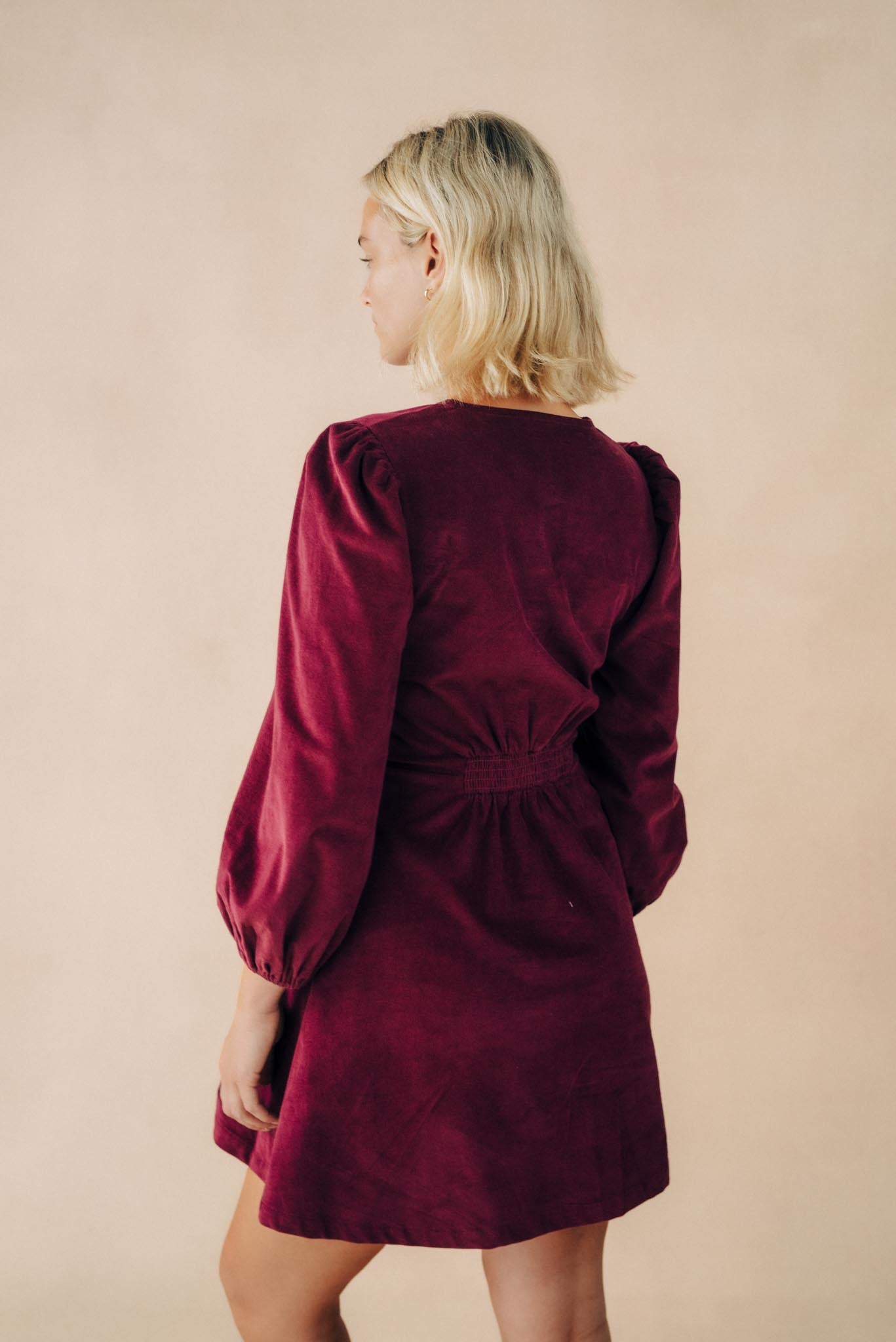 Over Fresh Mini Puff Cord Mini Dress | Organic Cotton – Yes Friends