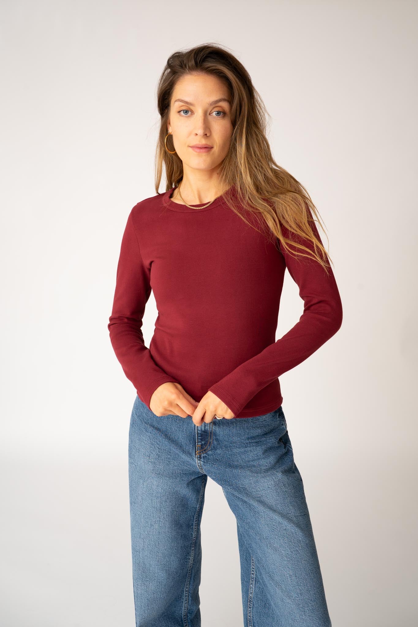 Premium Fitted Organic Long Sleeve T-shirt