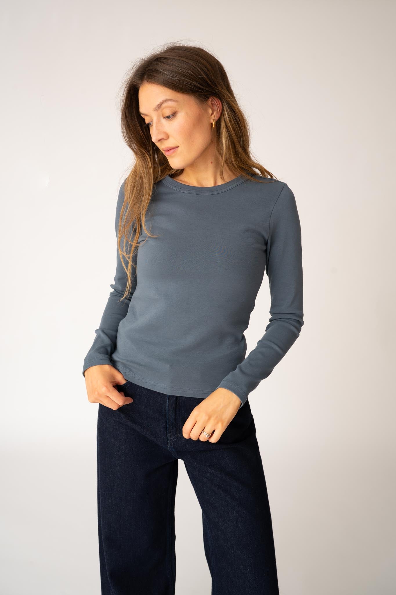 Premium Fitted Organic Long Sleeve T-shirt