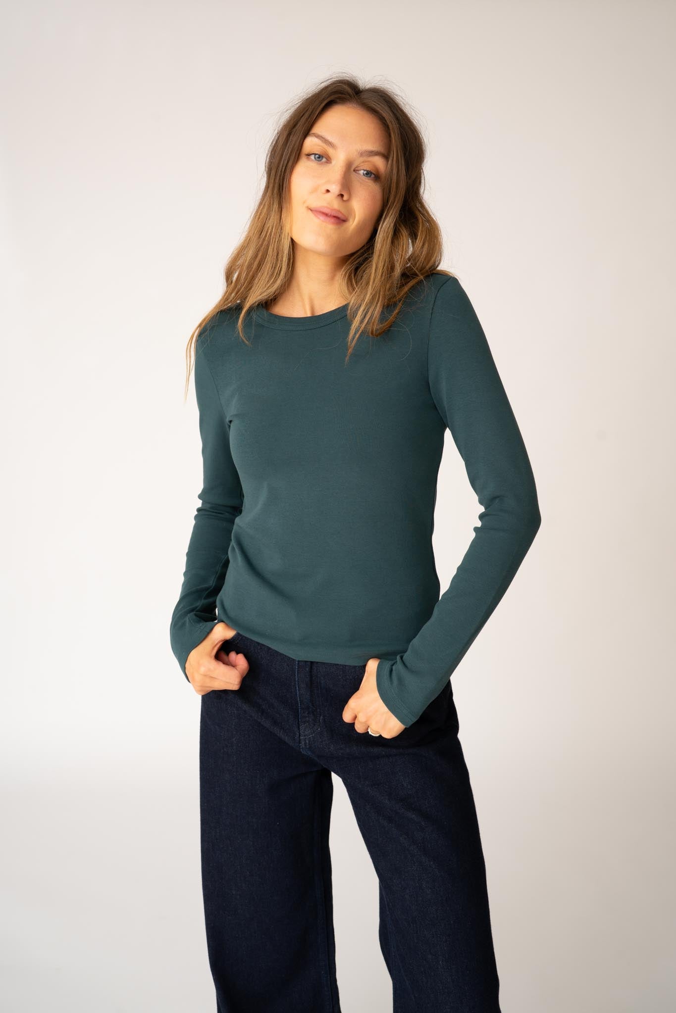 Long Sleeve Fitted Organic T-shirt