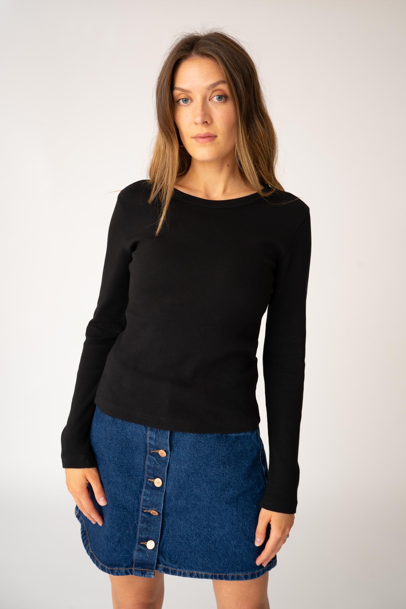 Long Sleeve Ribbed Organic T-shirt