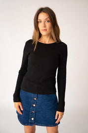 Ribbed Organic Long Sleeve T-shirt