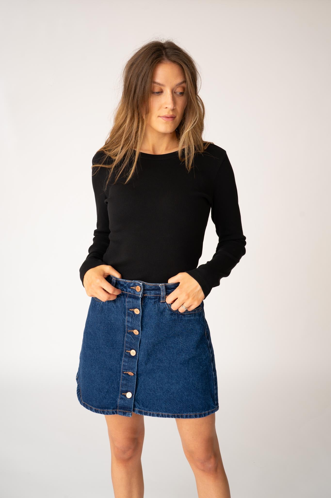 Ribbed Organic Long Sleeve T-shirt