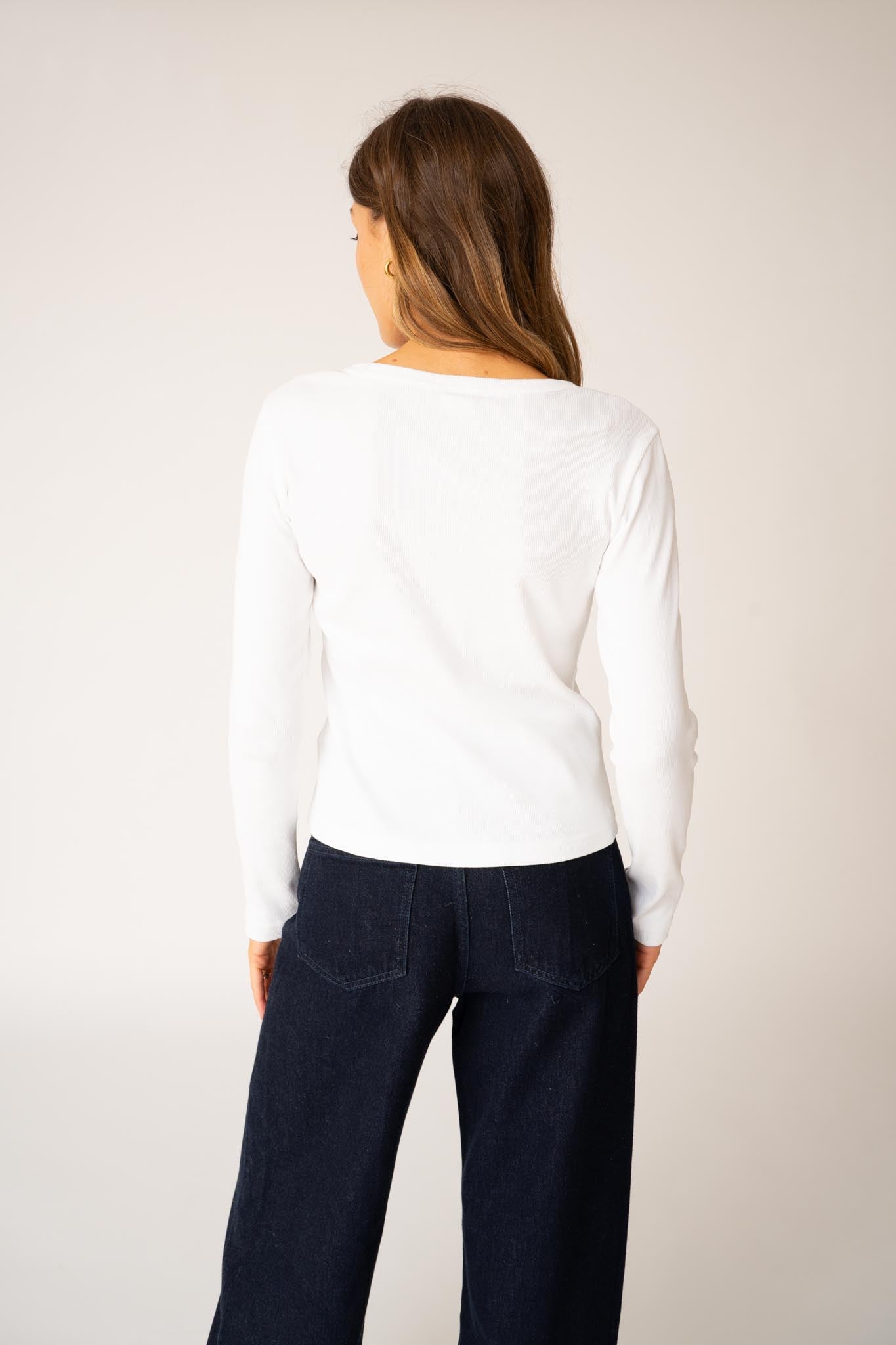 Ribbed Organic Long Sleeve T-shirt