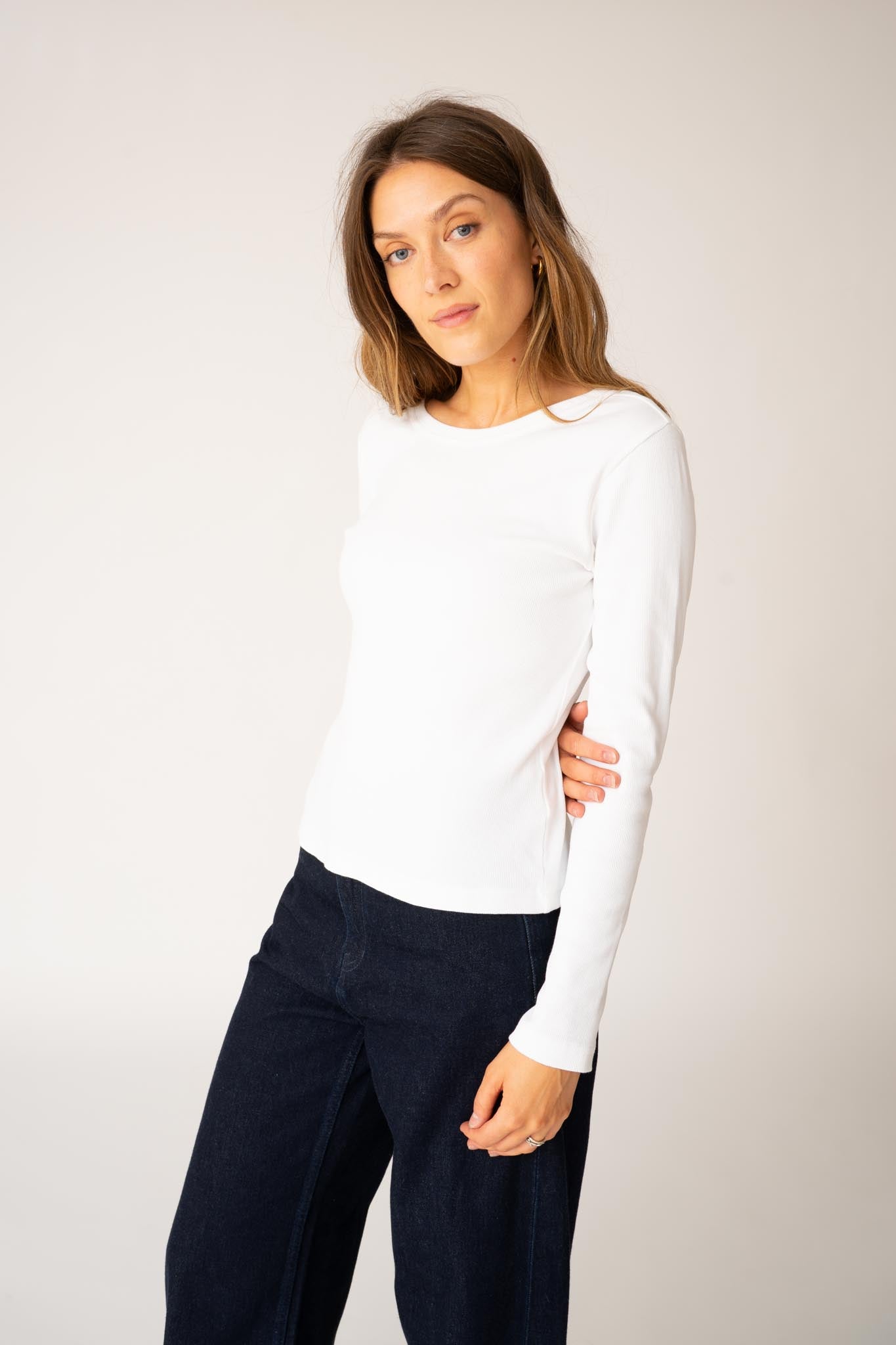 Ribbed Organic Long Sleeve T-shirt