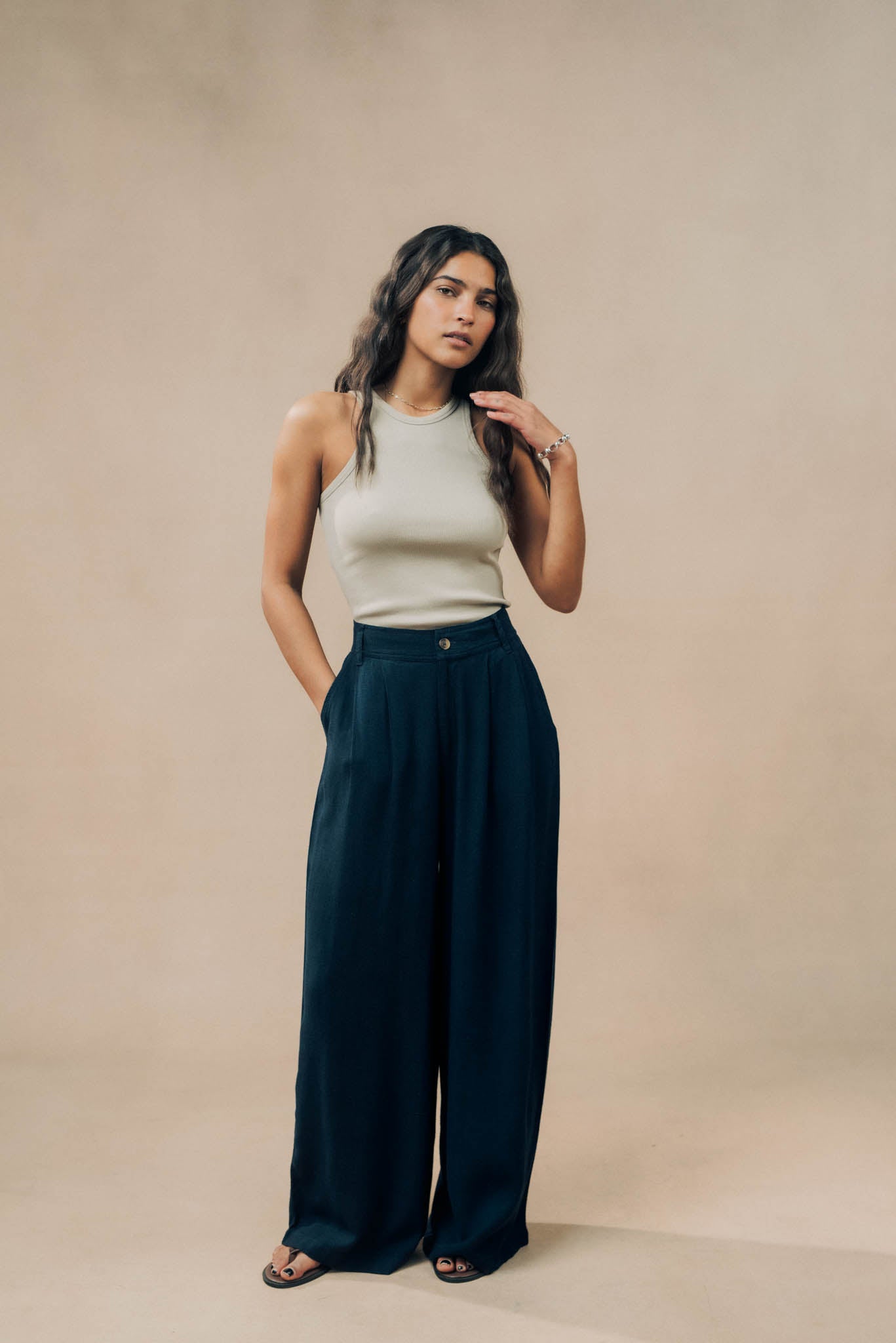 Linen EcoVero™️ Tailored Trousers