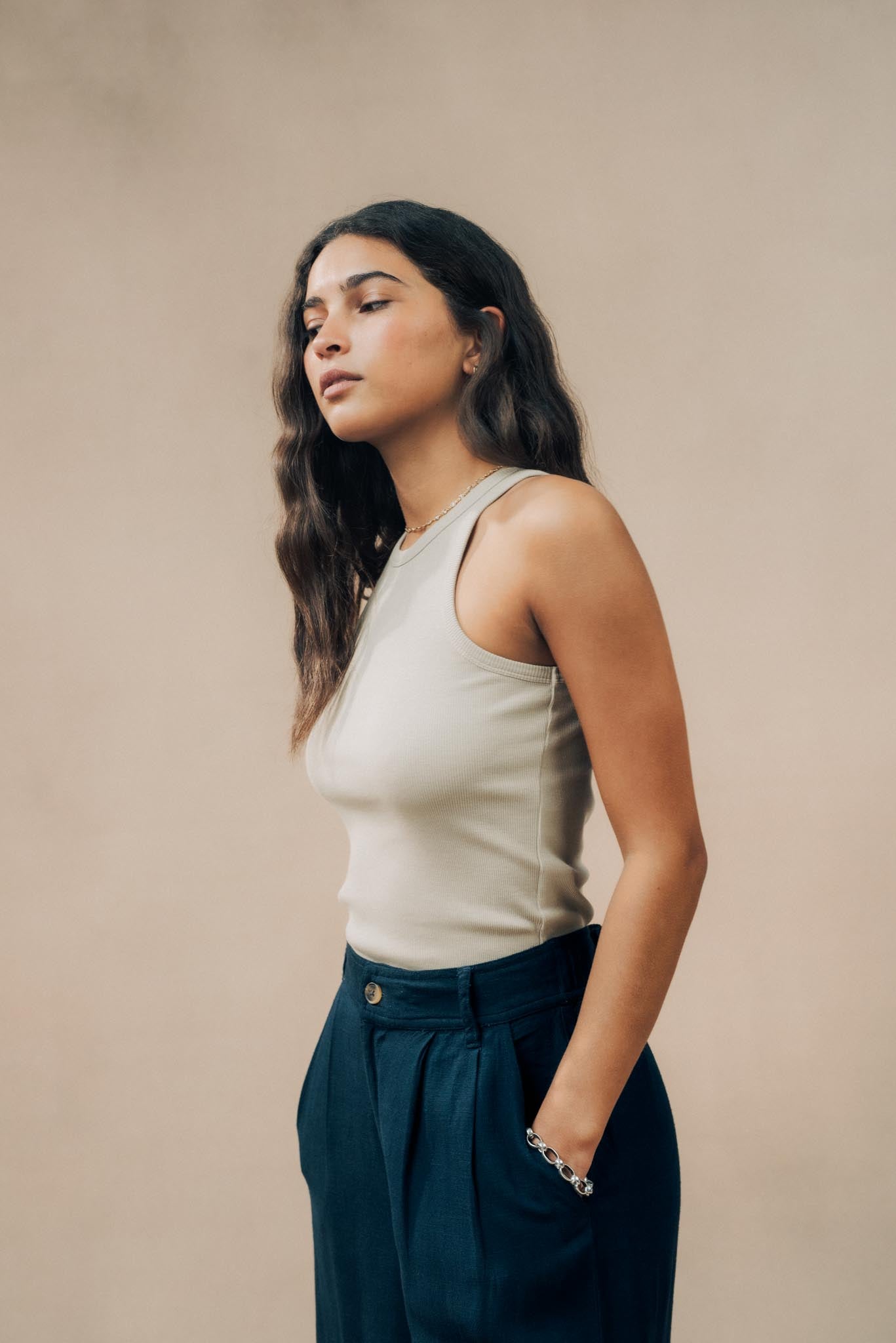 Ribbed Athletic Tank Top