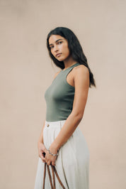 Ribbed Athletic Tank Top
