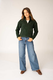 Boxy 1/4 Zip Recycled Fleece