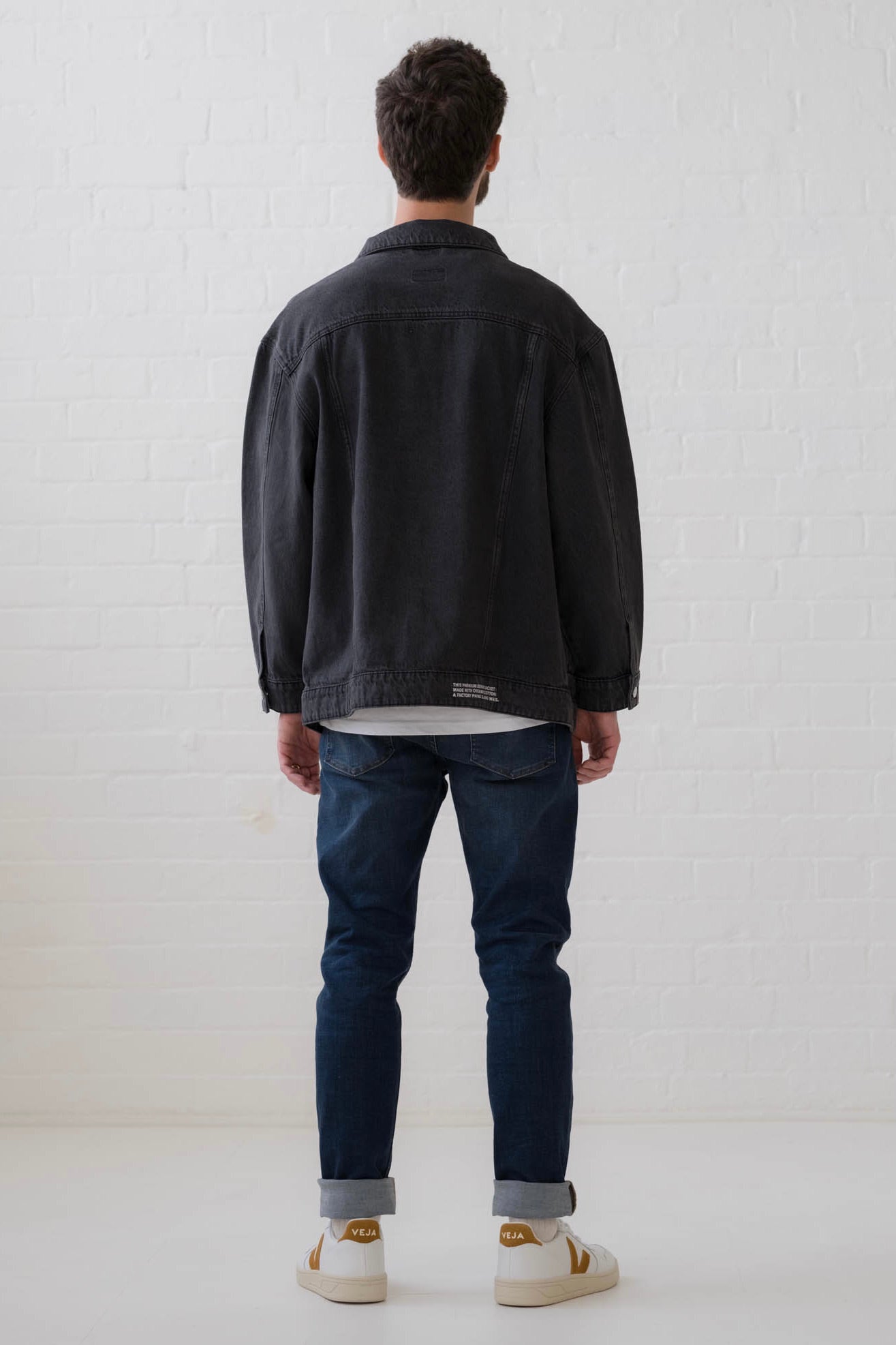 Washed Black Organic Denim Jacket
