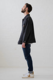 Washed Black Organic Denim Jacket