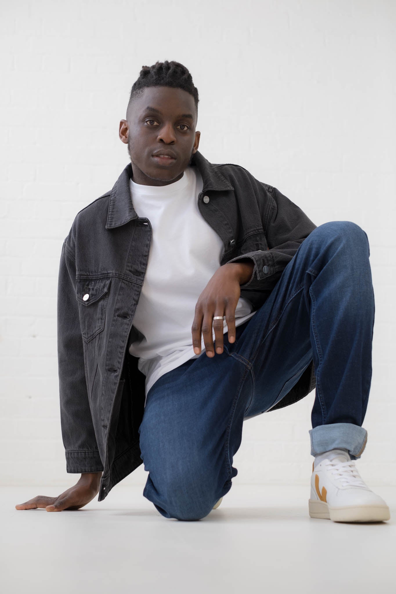 Washed Black Organic Denim Jacket