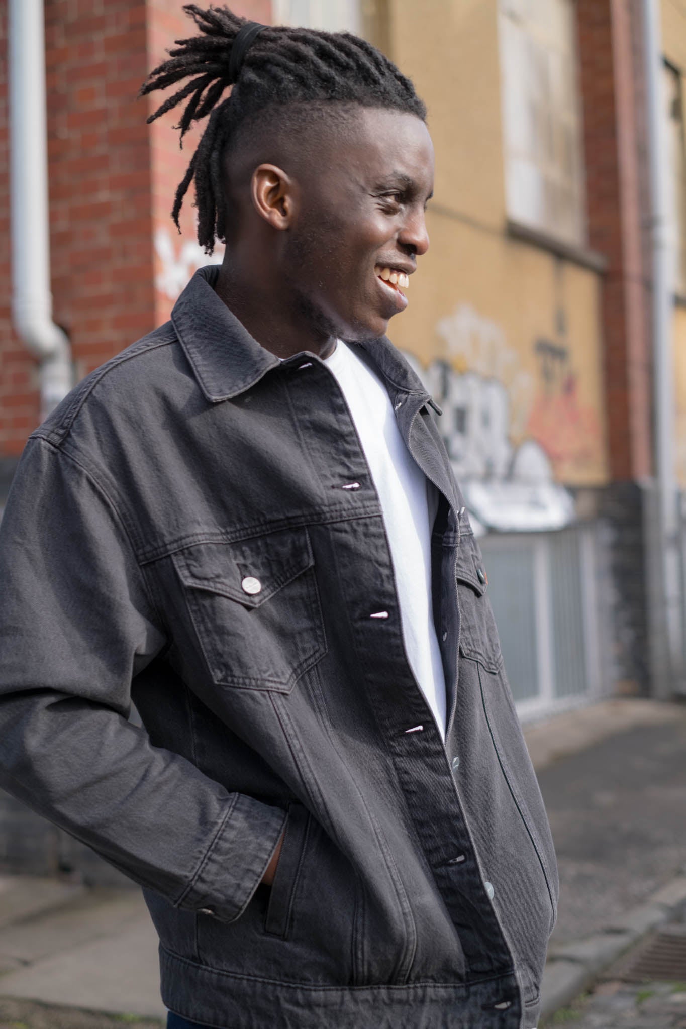 Washed Black Organic Denim Jacket