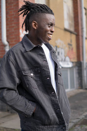 Washed Black Organic Denim Jacket