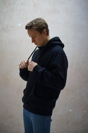 Men's Fairtrade Organic Cotton Black Hoodie